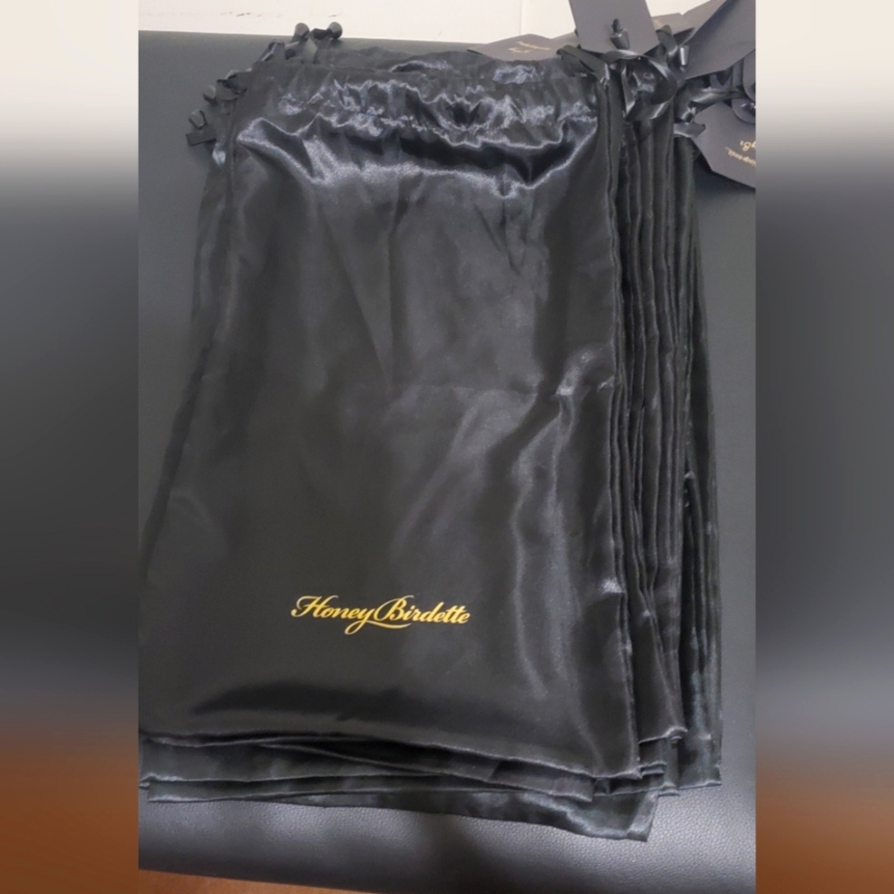 Honey Birdette Black Saton Travel Bag